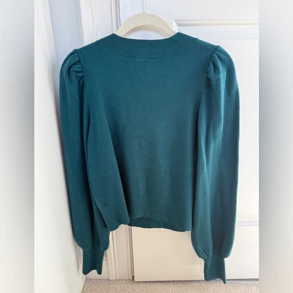 EXPRESS V-Neck Embellished
Bow Cardigan - Teal Size M NWT - Picture 2 of 6